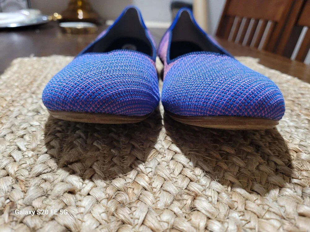 Rothy's Knit Flats Blue Pink Purple Multicolor Women’s 8.5